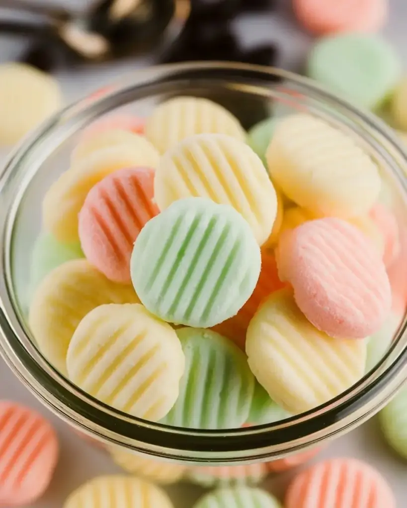 A delicious plate of Cream Cheese Mints