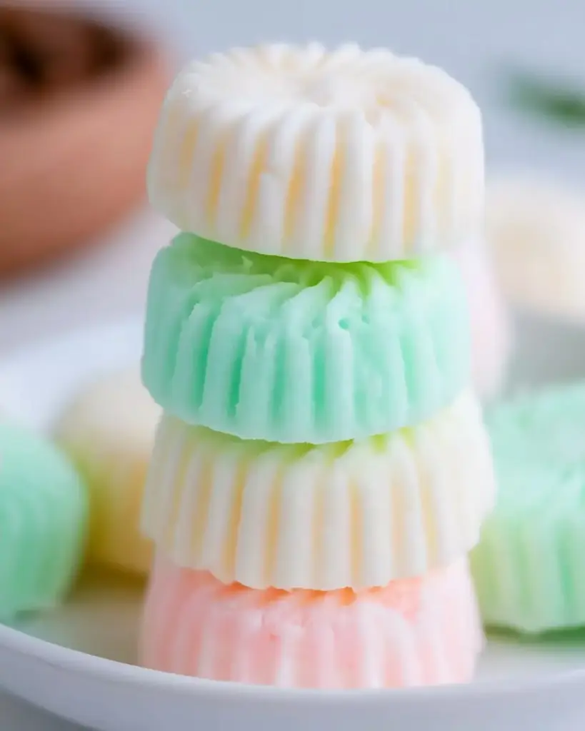 A delicious plate of Cream Cheese Mints