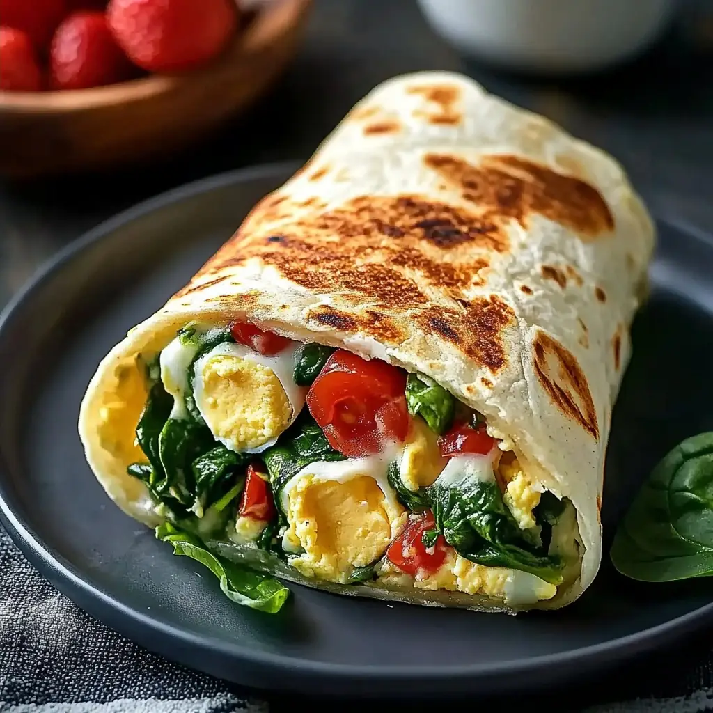 A delicious plate of Creamy Egg Spinach Burritos Easy Recipe for Lasting Energy