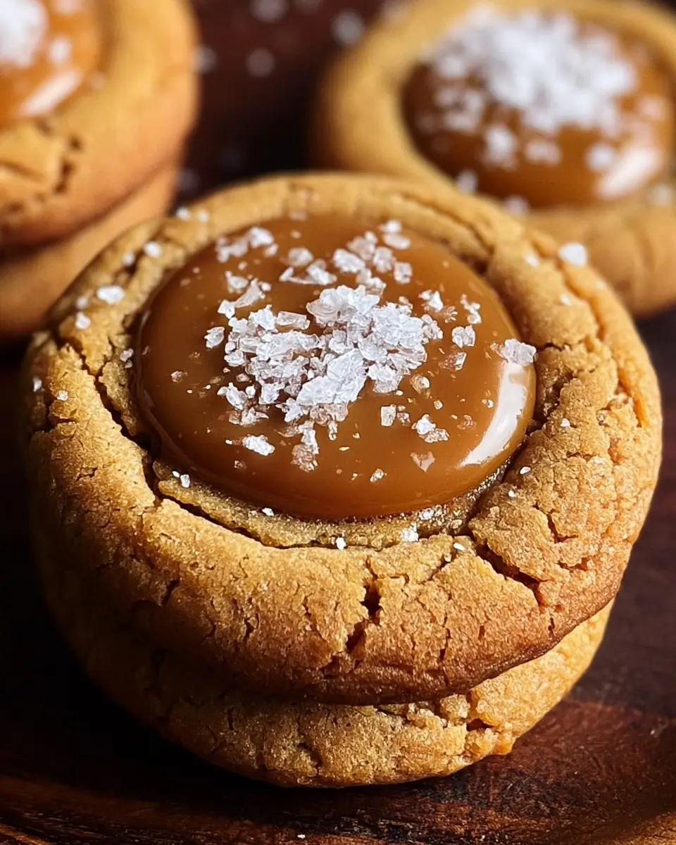 A delicious plate of Crispy Brown Butter Coffee Toffee Cookies with Sea Salt Topping