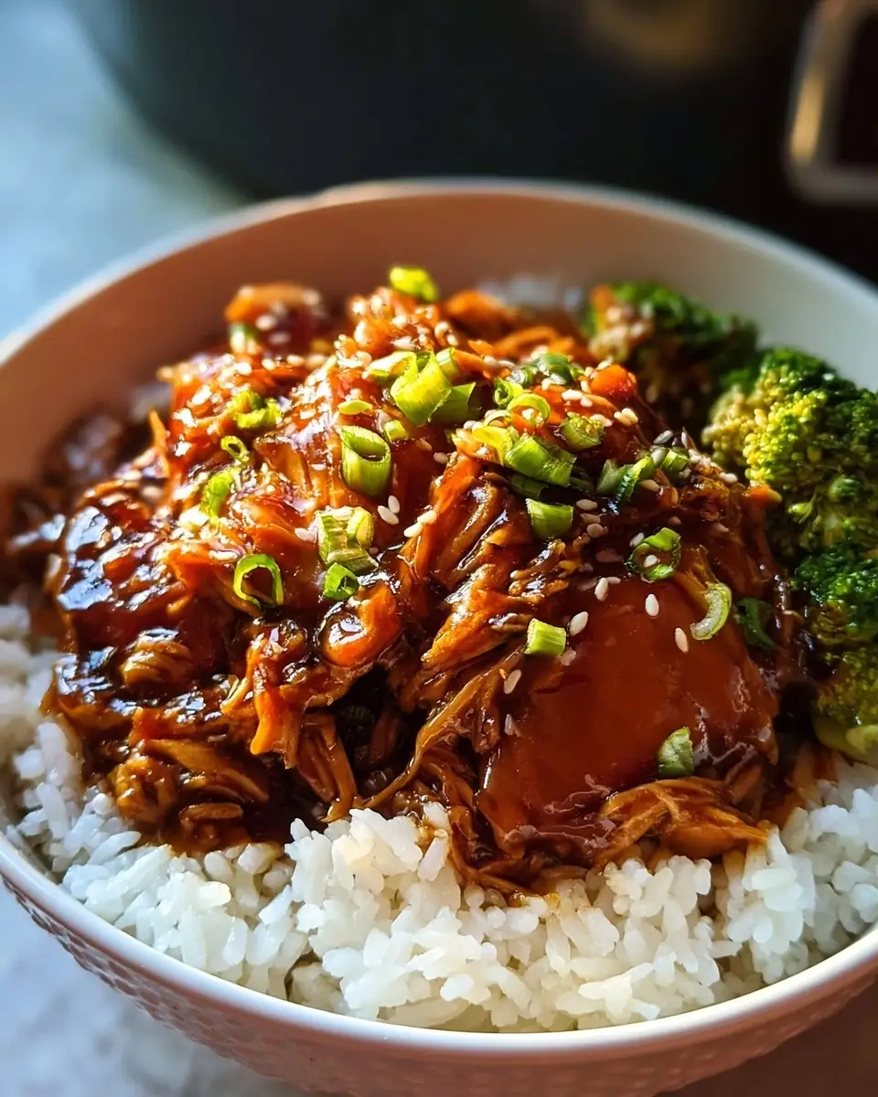 A delicious plate of Crock Pot Teriyaki Chicken