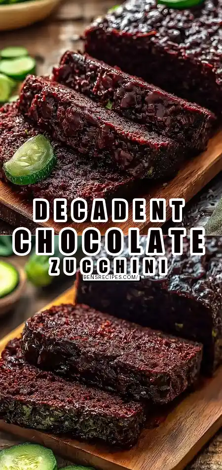 Pinterest pin (Design 1) for Moist Double Chocolate Zucchini Bread
