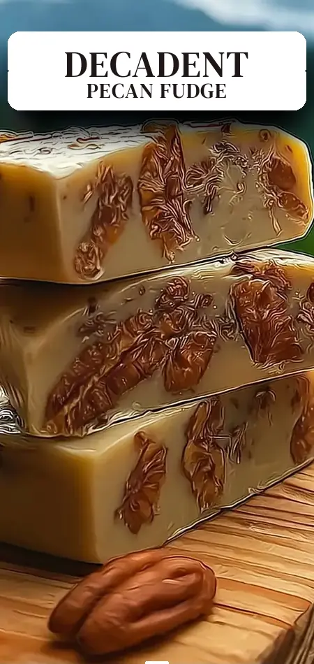 Pinterest pin (Design 2) for Butter Pecan Fudge