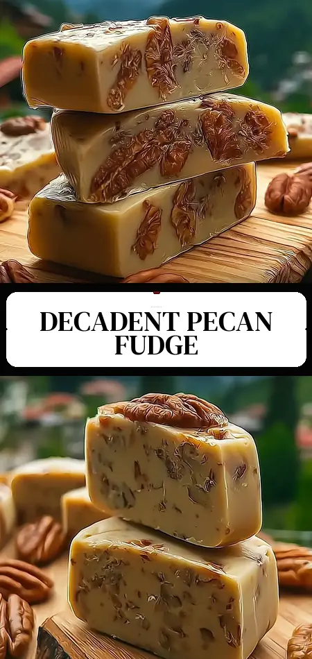 Pinterest pin (Design 3) for Butter Pecan Fudge