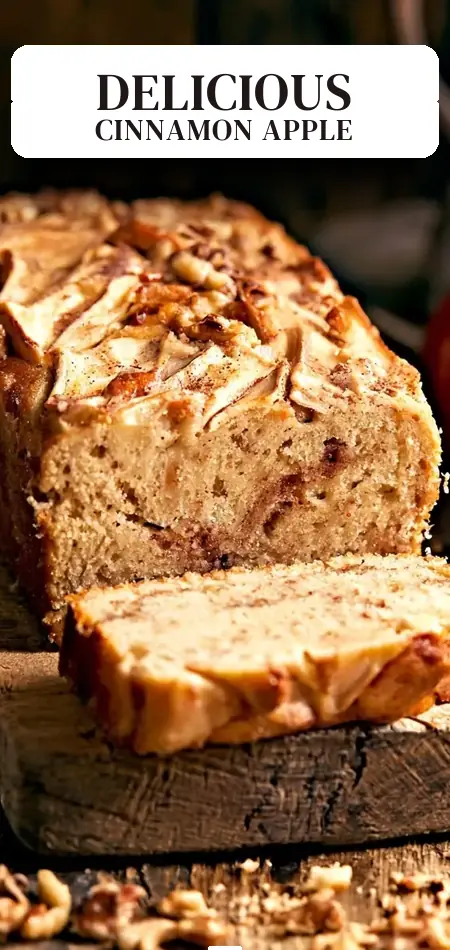 Pinterest pin (Design 2) for Cinnamon Apple Bread