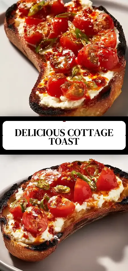 Pinterest pin (Design 3) for Cottage Cheese Toast