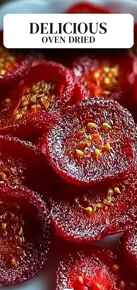 Pinterest pin (Design 2) for Oven-Dried Strawberries