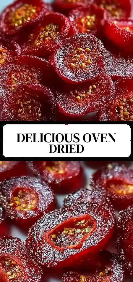 Pinterest pin (Design 3) for Oven-Dried Strawberries