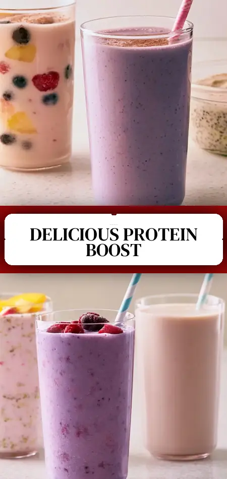 Pinterest pin (Design 3) for Protein Shake