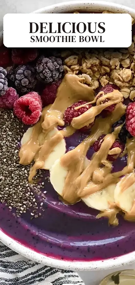 Pinterest pin (Design 2) for Smoothie Bowl Recipe
