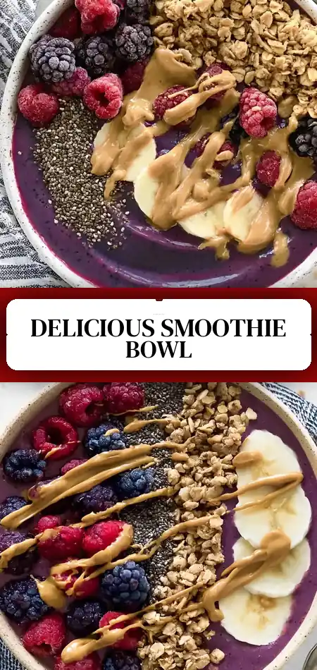 Pinterest pin (Design 3) for Smoothie Bowl Recipe