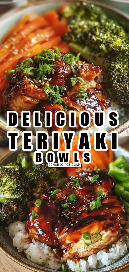 Pinterest pin (Design 1) for Teriyaki Chicken Bowls