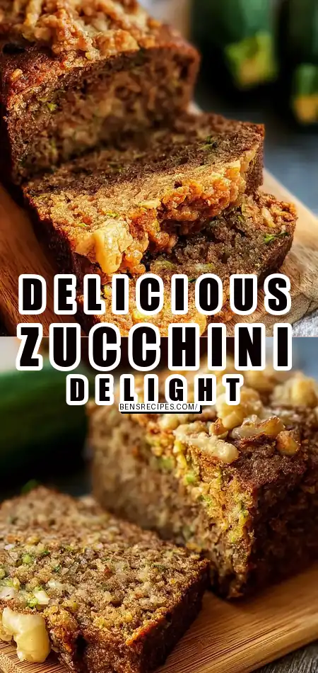 Pinterest pin (Design 1) for Zucchini Bread