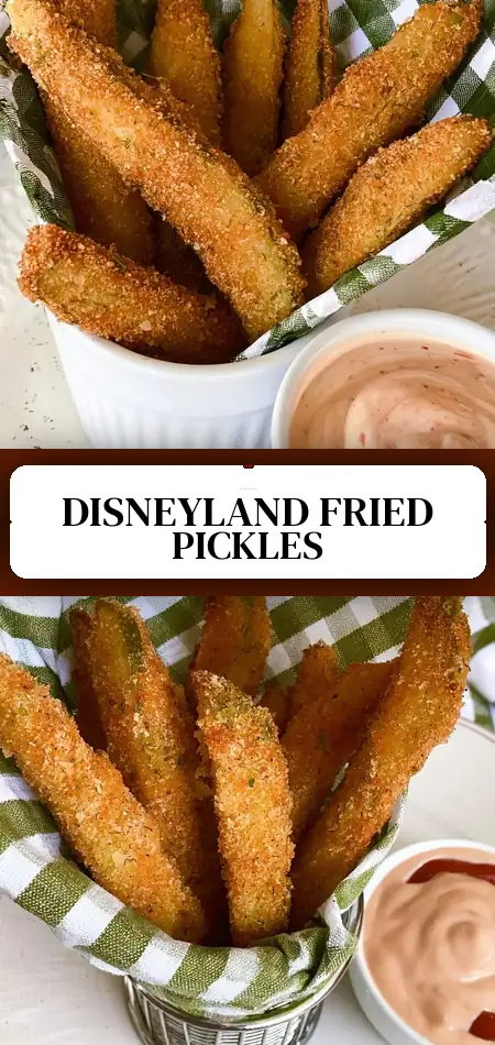 Pinterest pin (Design 3) for Fried Pickles Disneyland Copycat Recipe