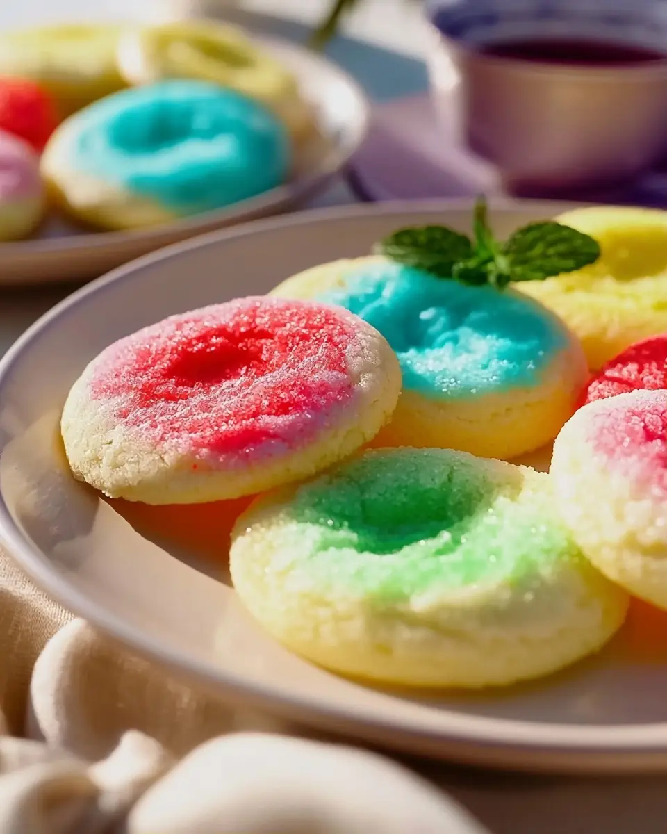 A delicious plate of Delicious Jello Sugar Cookies: Fun Treats for Everyone!