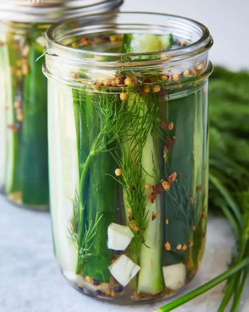 A delicious plate of Dill Pickles Recipe