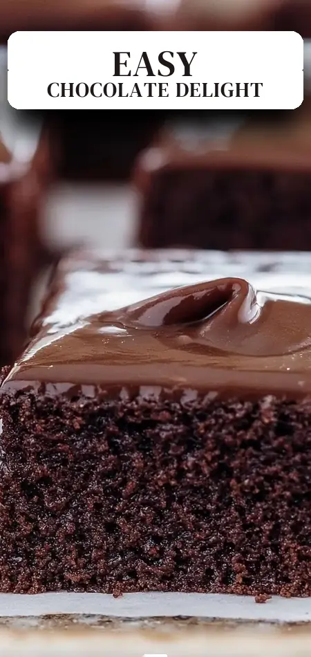 Pinterest pin (Design 2) for 4 Ingredient Chocolate Cake