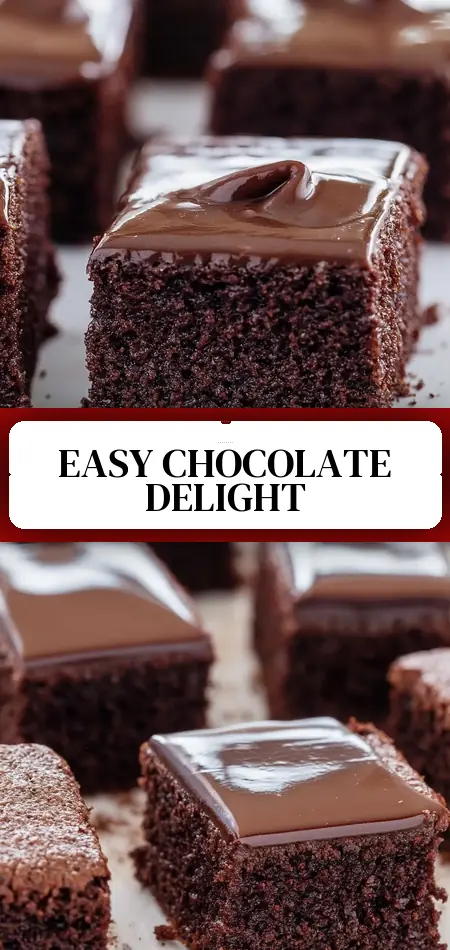Pinterest pin (Design 3) for 4 Ingredient Chocolate Cake