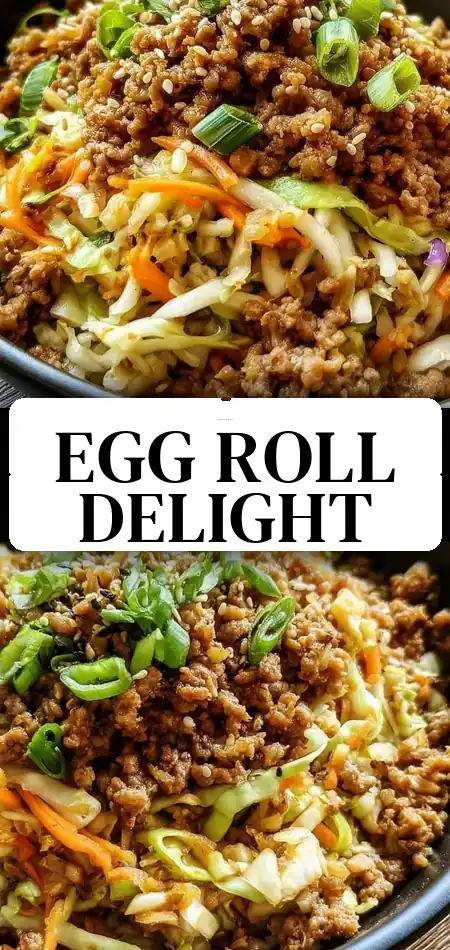 Pinterest pin (Design 3) for Egg Roll in a Bowl