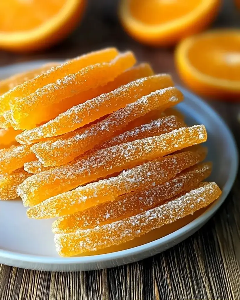 A delicious plate of Easy Candied Orange Slices Recipe for Perfect Sweet Treats