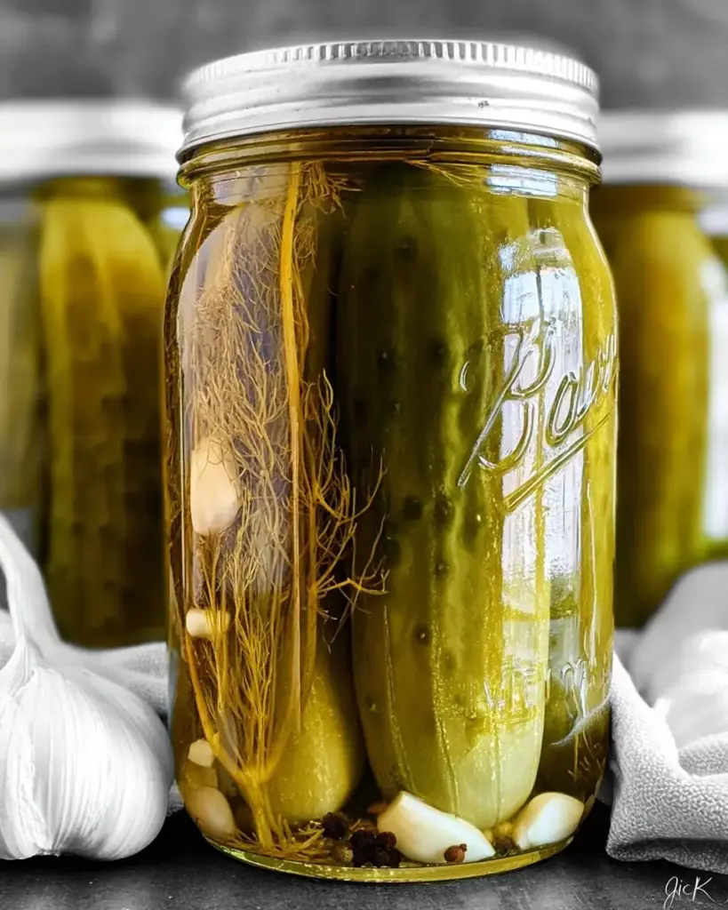 A delicious plate of Easy Homemade Dill Pickles