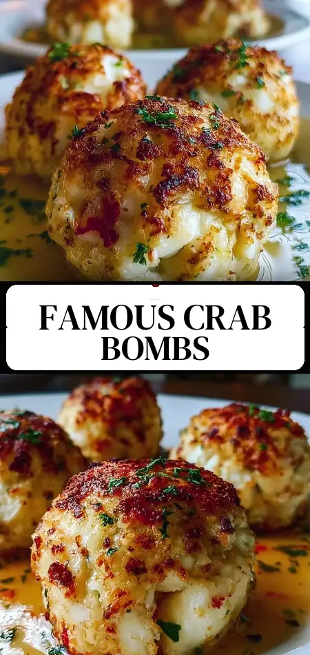 Pinterest pin (Design 3) for Irresistible Famous Crab Bombs: A Seafood Dream Snack