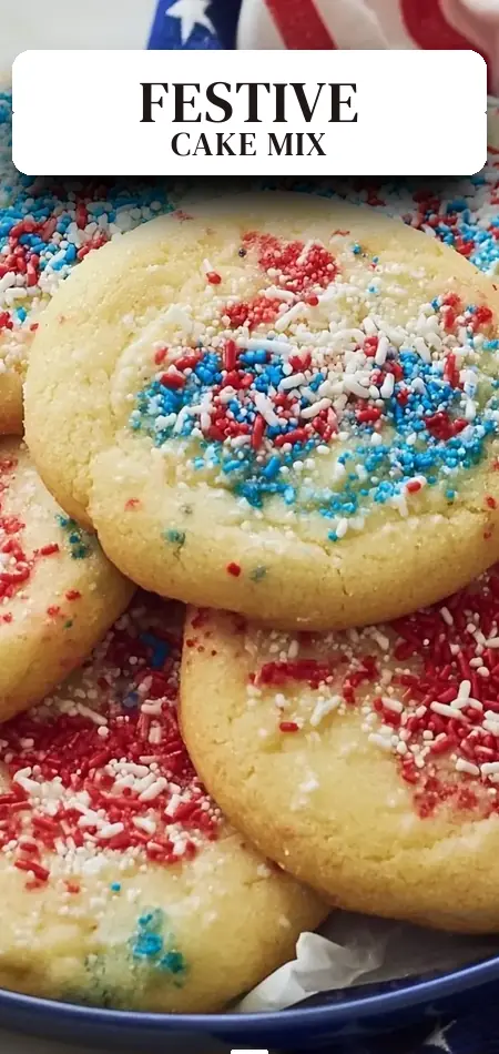 Pinterest pin (Design 2) for 4th of July Cake Mix Cookies: Easy, Festive Treats Everyone Will Love