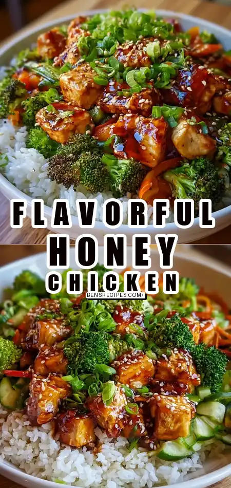 Pinterest pin (Design 1) for Honey Sriracha Chicken Bowl: Discover a Flavor Explosion!