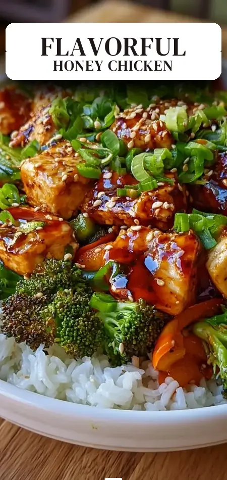 Pinterest pin (Design 2) for Honey Sriracha Chicken Bowl: Discover a Flavor Explosion!