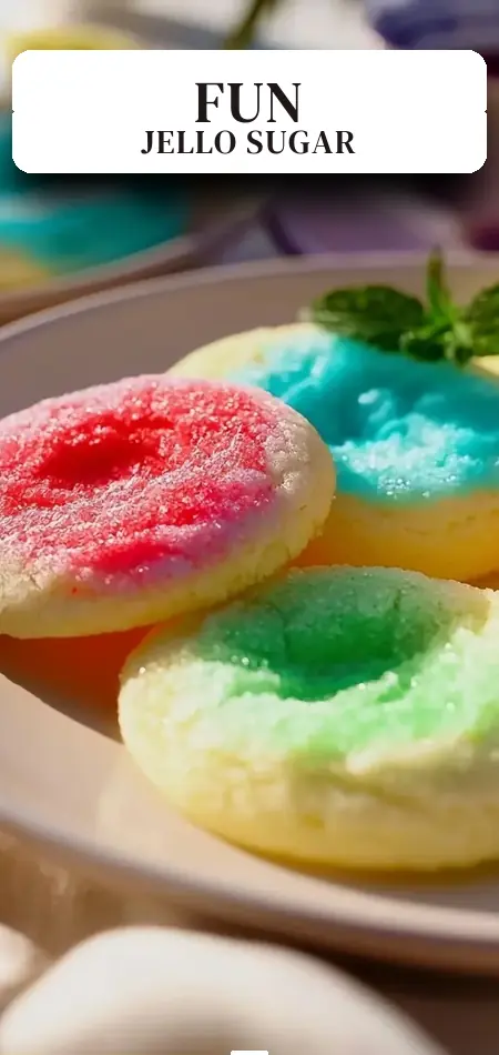 Pinterest pin (Design 2) for Delicious Jello Sugar Cookies: Fun Treats for Everyone!