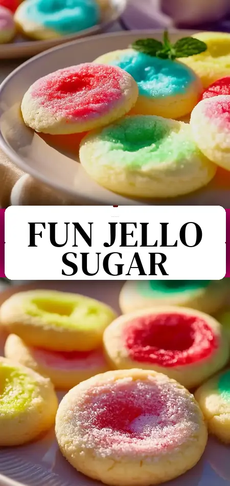 Pinterest pin (Design 3) for Delicious Jello Sugar Cookies: Fun Treats for Everyone!