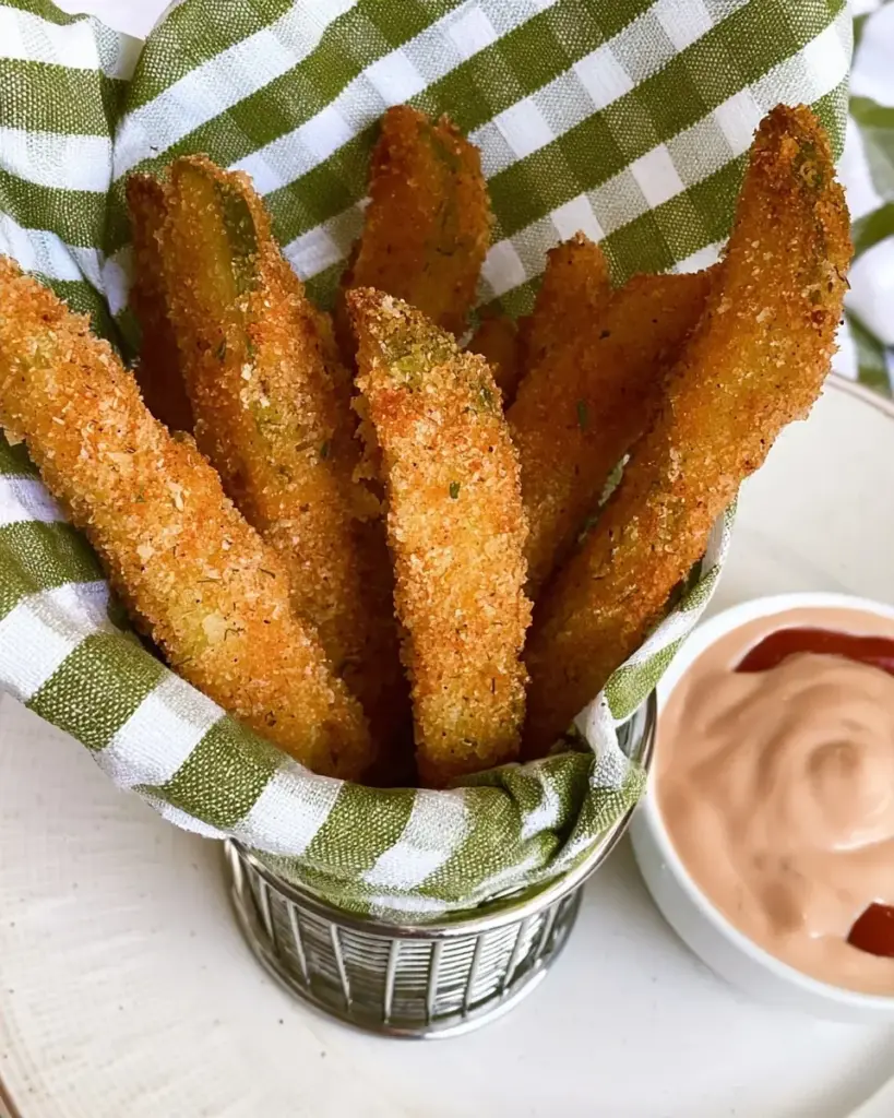 A delicious plate of Fried Pickles Disneyland Copycat Recipe