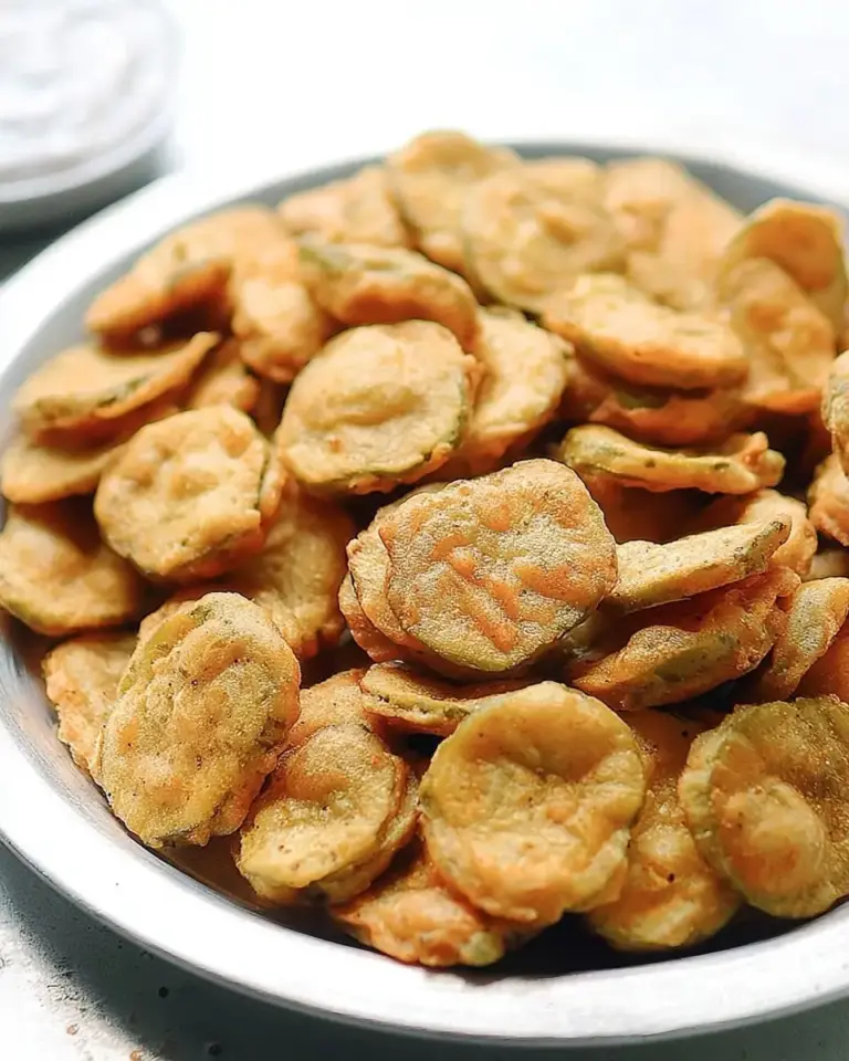 A delicious plate of Fried Pickles Recipe