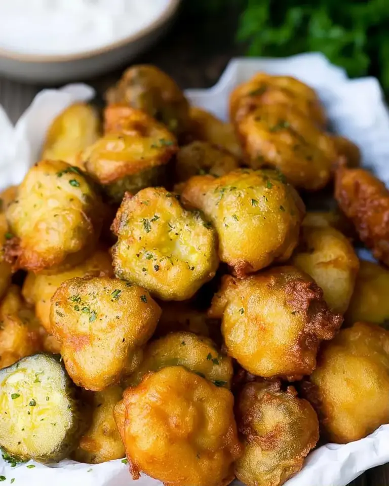 A delicious plate of Fried Pickles