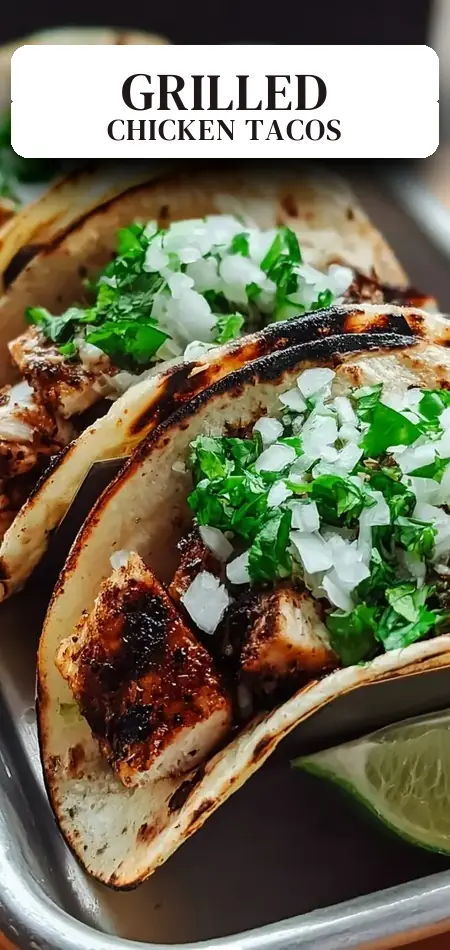 Pinterest pin (Design 2) for Chicken Street Tacos: Authentic Grilled Chicken Street Tacos Recipe