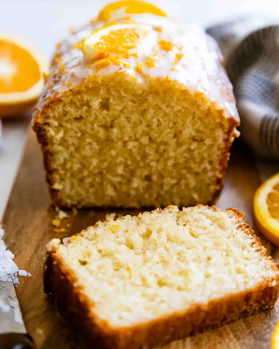 A delicious plate of Glazed Orange Loaf