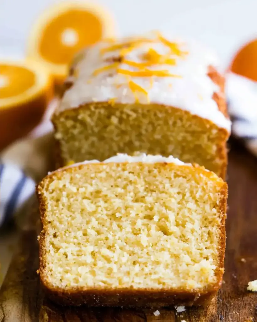 A delicious plate of Glazed Orange Loaf