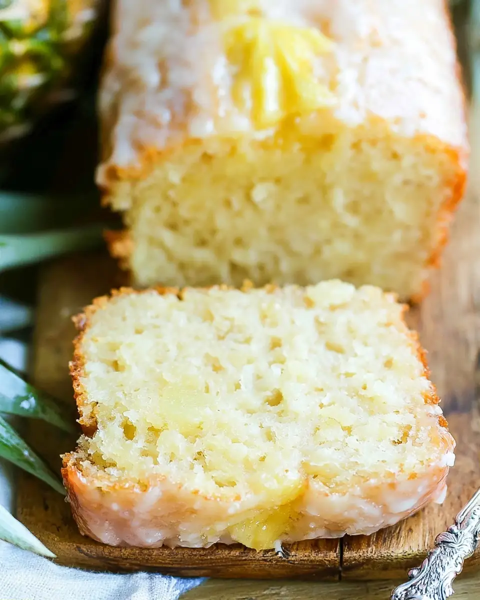 A delicious plate of Glazed Pineapple Bread