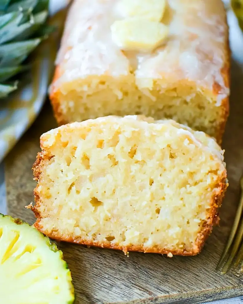 A delicious plate of Glazed Pineapple Bread