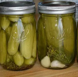 A delicious plate of Grandma's Dill Pickle Recipe