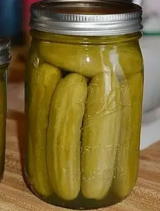 A delicious plate of Grandma's Dill Pickle Recipe