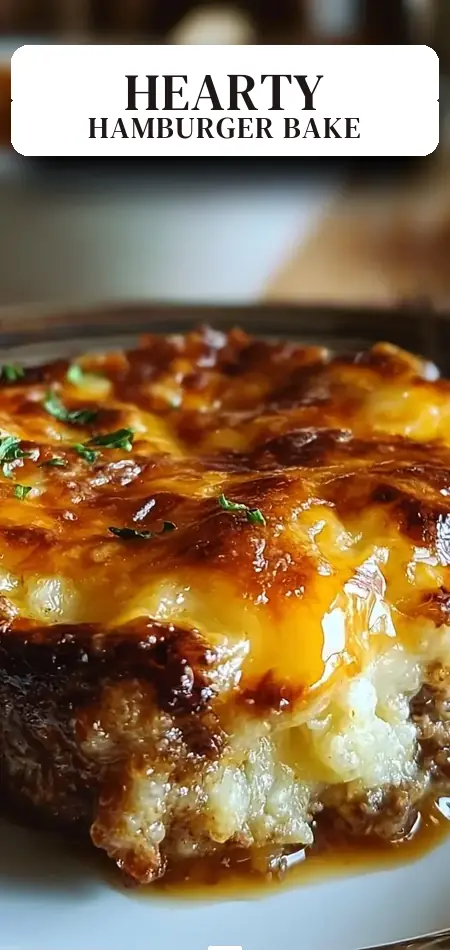 Pinterest pin (Design 2) for Amish Hamburger Steak Bake