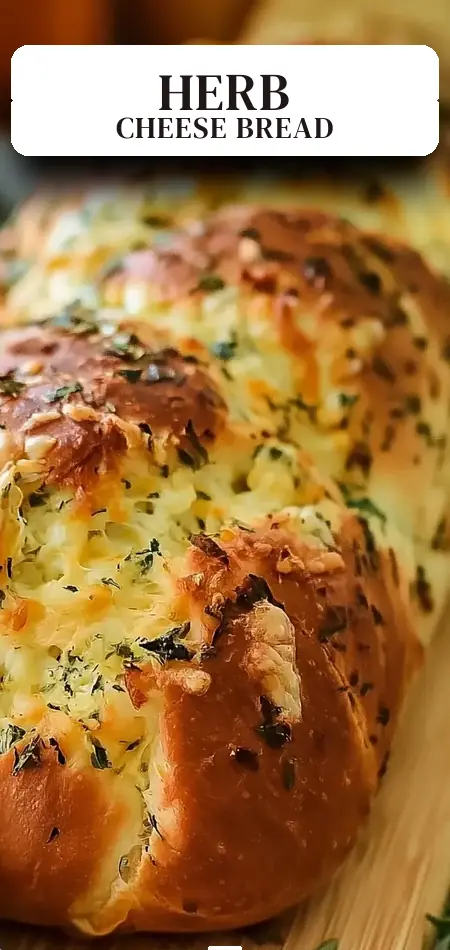 Pinterest pin (Design 2) for Italian Herb and Cheese Bread Recipe: The Best Homemade Delight