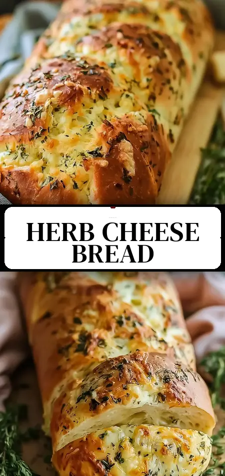 Pinterest pin (Design 3) for Italian Herb and Cheese Bread Recipe: The Best Homemade Delight