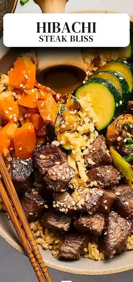 Pinterest pin (Design 2) for Savor Hibachi Steak Bowls for Effortless Weeknight Bliss