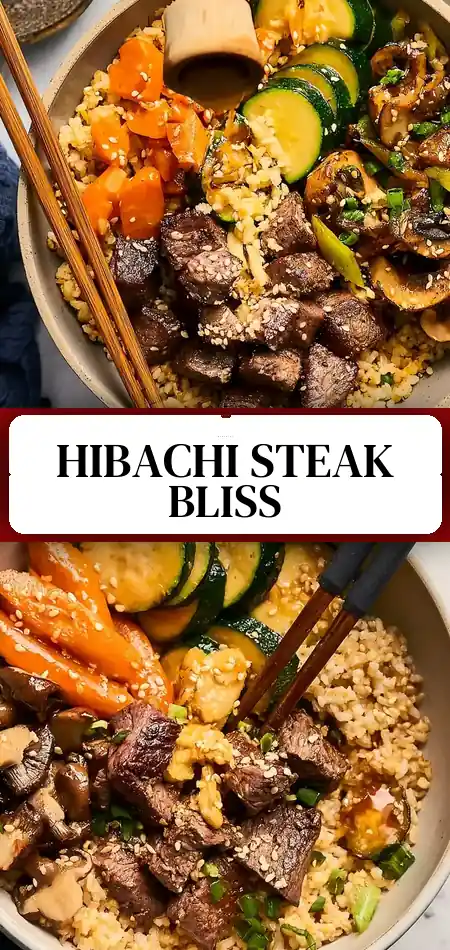 Pinterest pin (Design 3) for Savor Hibachi Steak Bowls for Effortless Weeknight Bliss