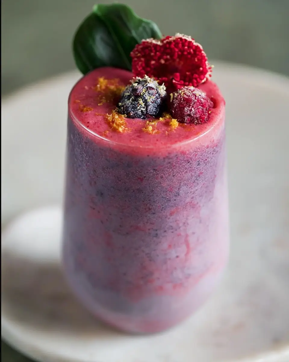 A delicious plate of High-Protein Berry Smoothie