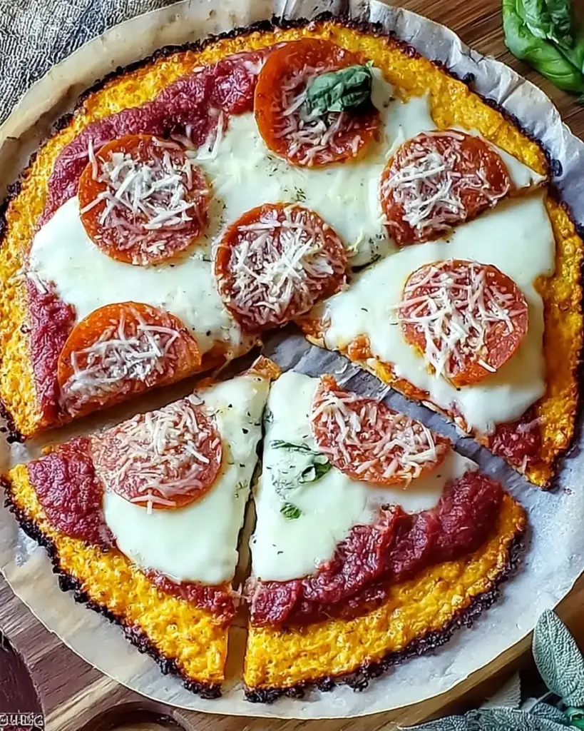 A delicious plate of High Protein Cottage Cheese Pizza 30g