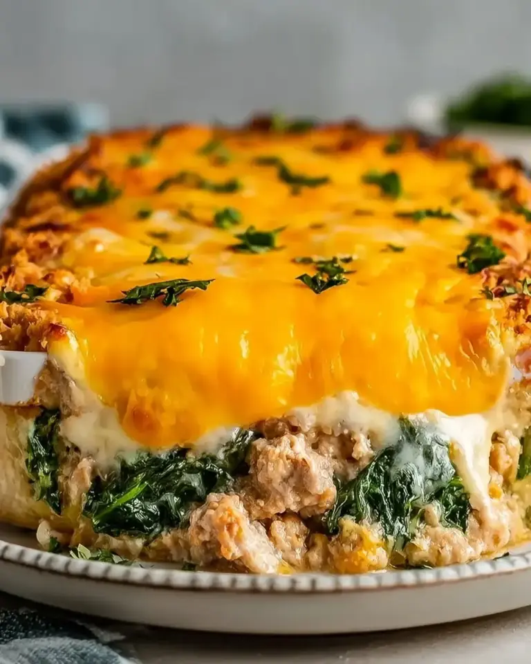 A delicious plate of High Protein Ground Turkey Casserole (Easy, Cheesy, Family-Favorite)