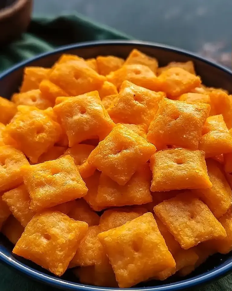 A delicious plate of Homemade Cheez-Its